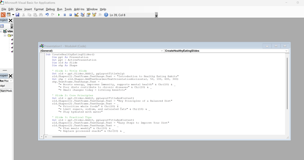Setting Up VBA in PowerPoint guide screenshot 