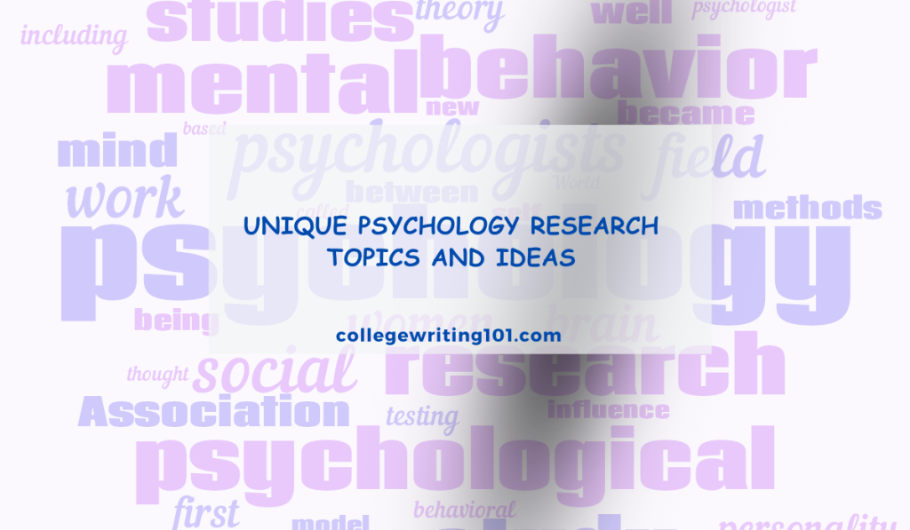 Psychology Research Topics