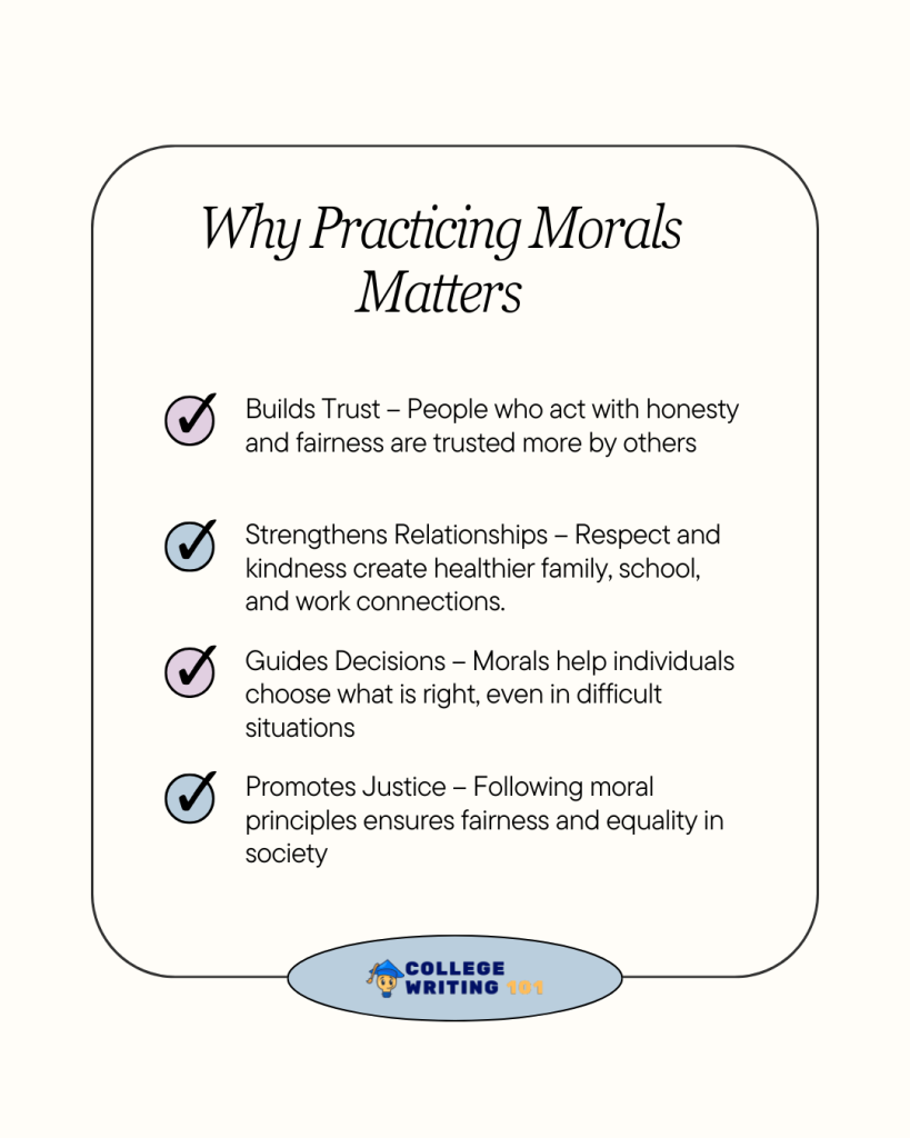 Why Practicing Morals Matters