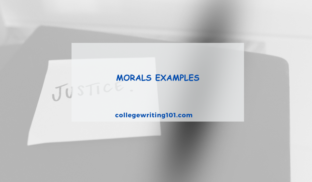 Morals Examples