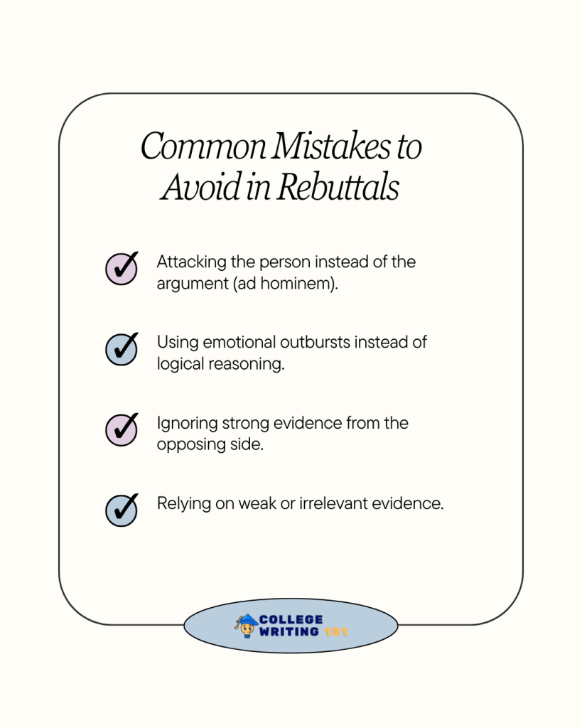 Common Mistakes to Avoid in Rebuttals
