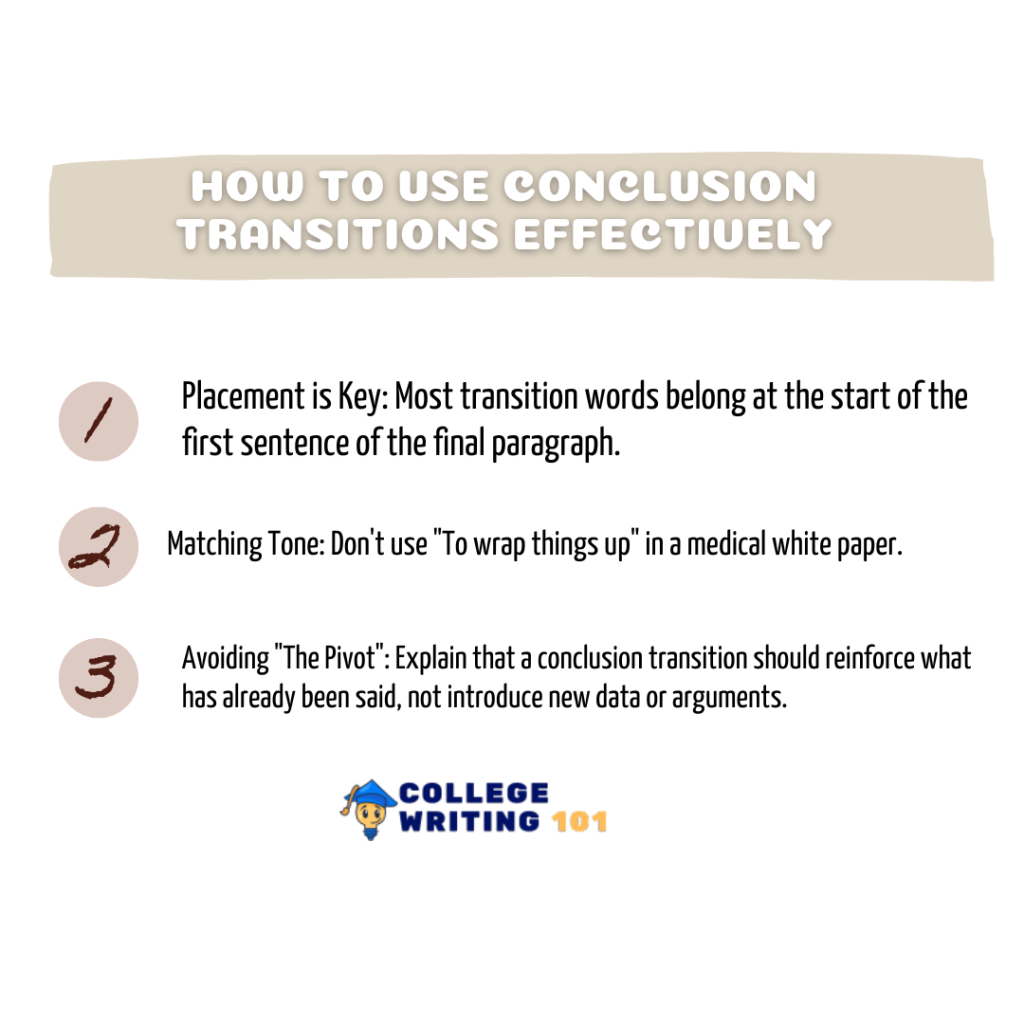 How to Use Conclusion Transitions Effectively