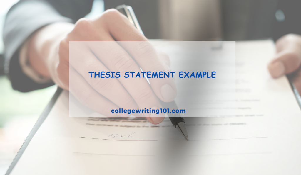 Thesis Statement Example