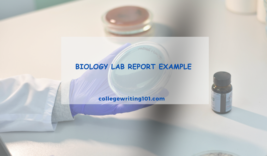 Biology Lab Report Example 