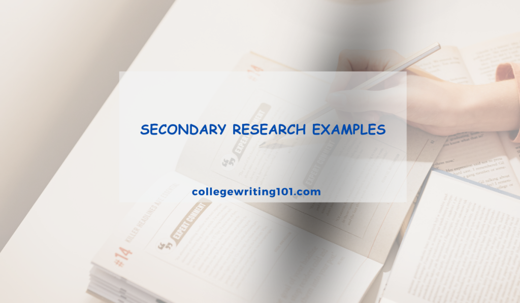 Secondary Research Examples