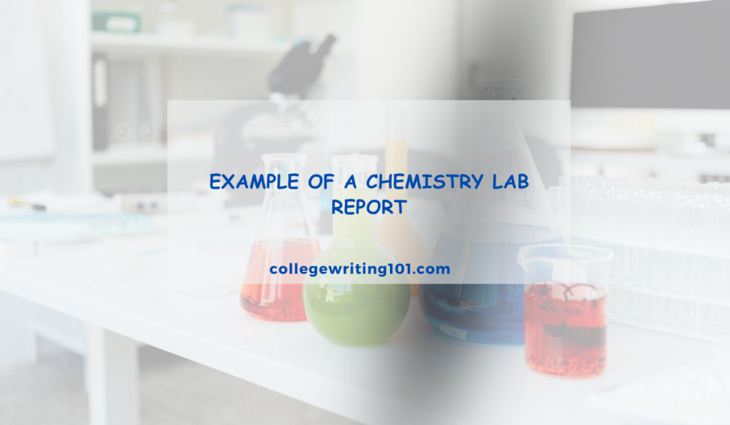 Example of a Chemistry Lab Report